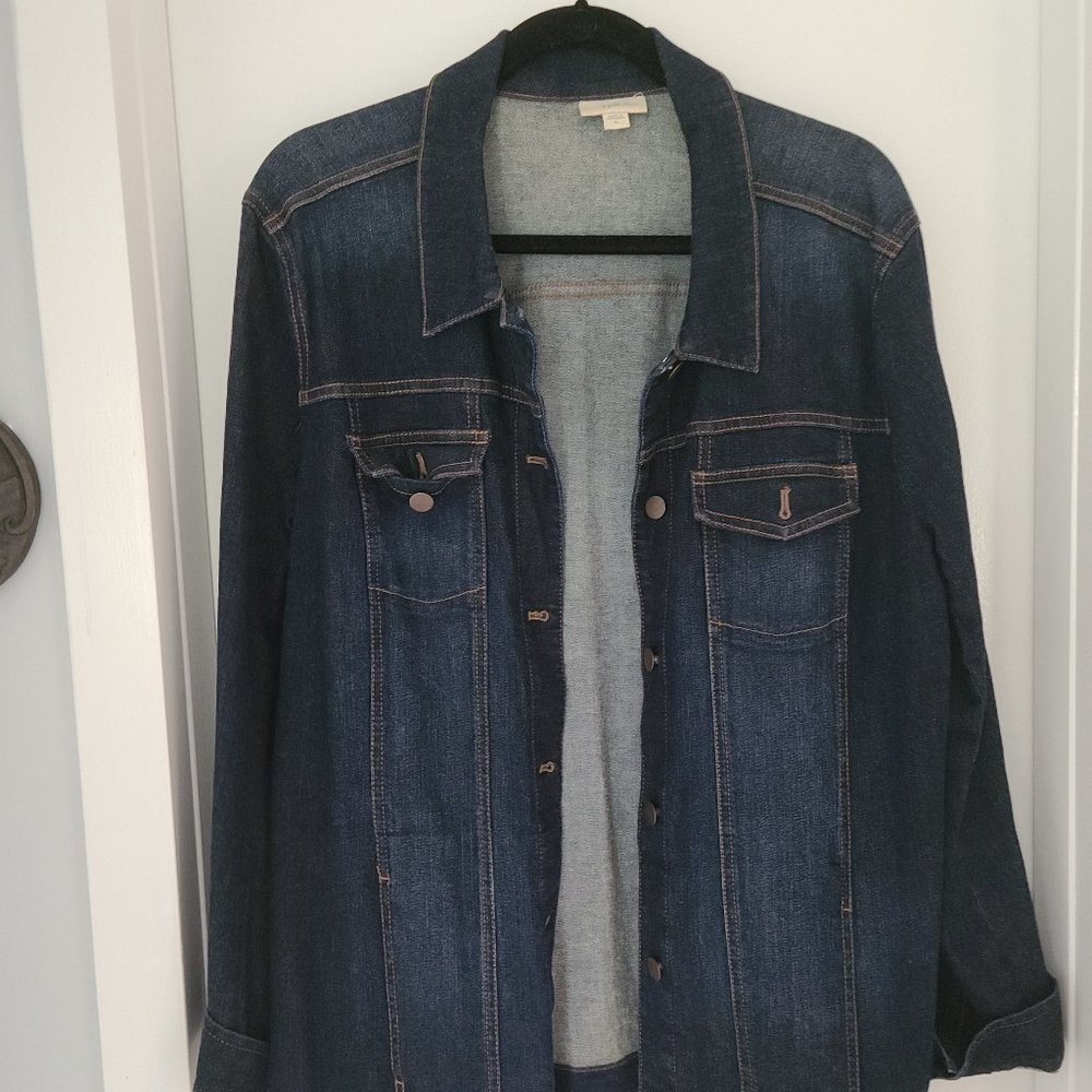 J Jill Dark Blue Denim Jacket